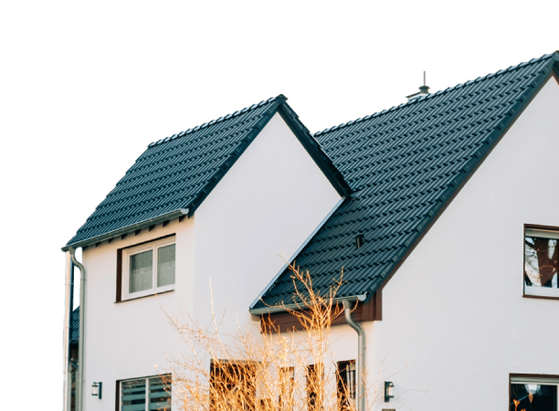 Weißes Einfamilienhaus